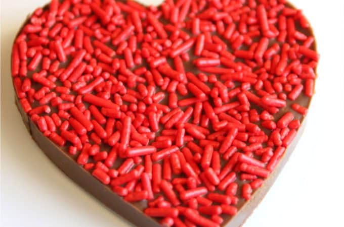 Chocolate peanutbutter heart