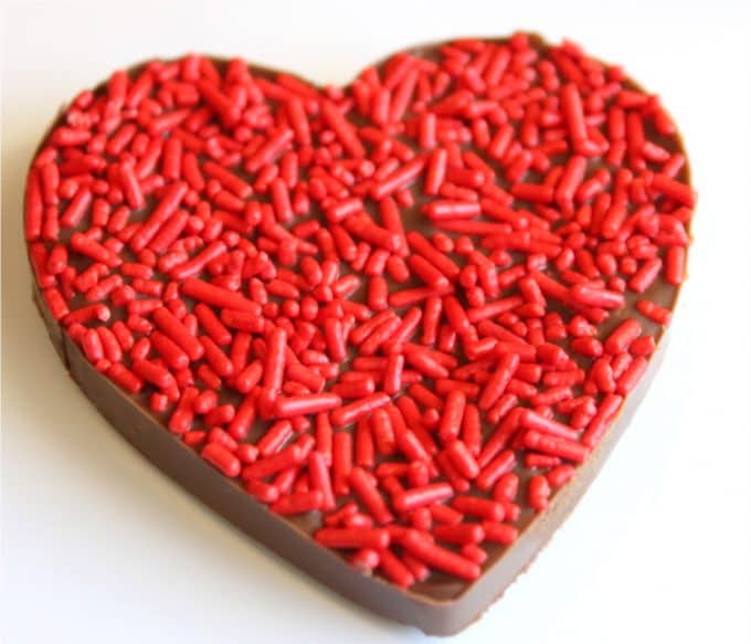 Chocolate peanutbutter heart