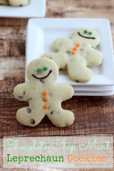 Chocolate Chip Mint Leprechaun Cookies