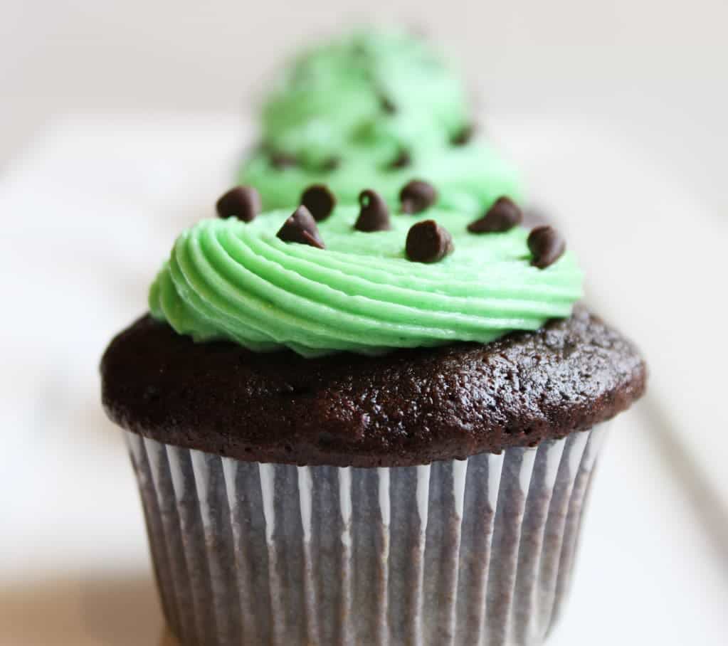 Mint Chocolate Chip Cupcakes and Frosting