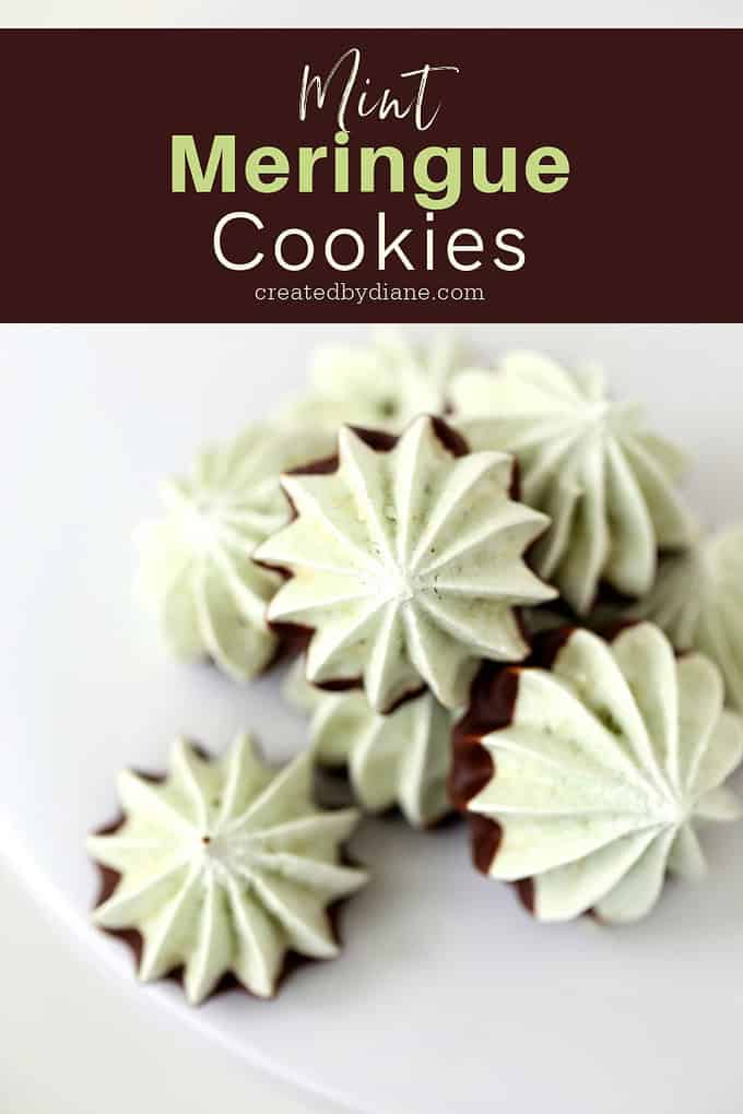 MINT MERINGUE COOKIES createdbydiane