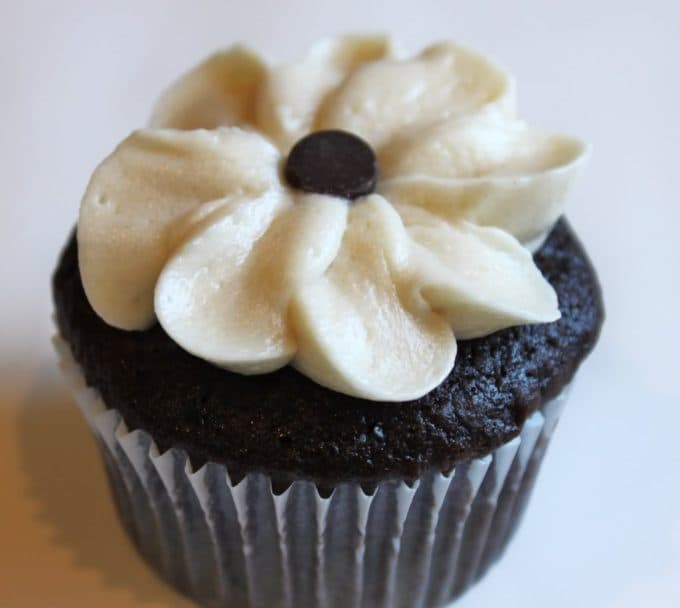 chocolate cupcake with VanillaCookedfrosting