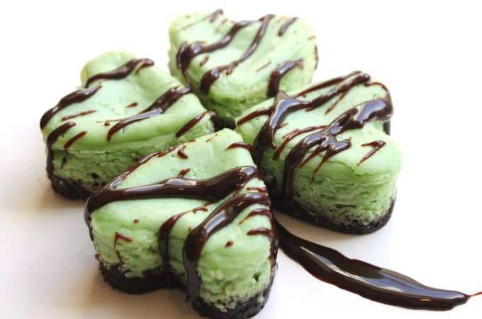 St. Patrick's Day mint cheesecake