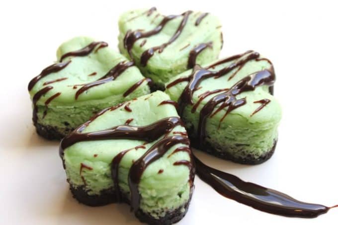 St. Patrick's Day mint cheesecake