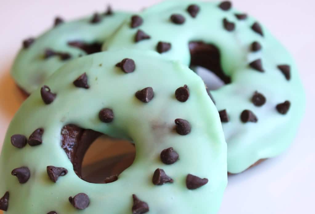 Mint Chocolate Chip Donuts