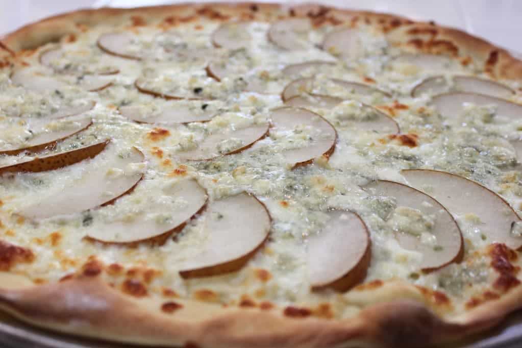 Asian Pear and Gorgonzola Pizza