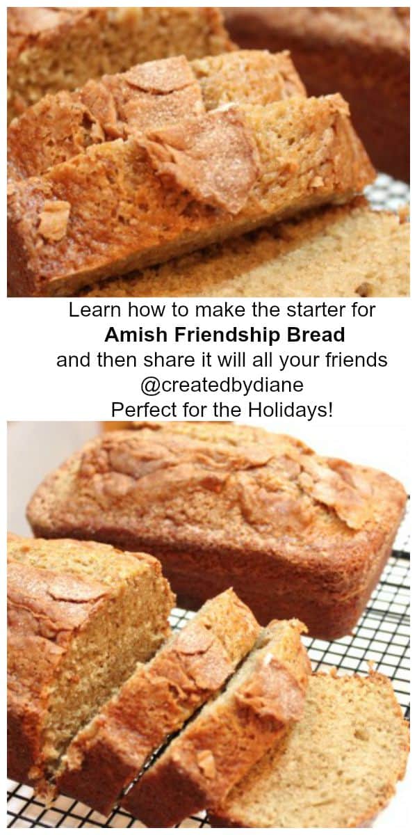 amish friendship starter will have you baking and sharing this delicious bread with all your friends @creaetedbydiane