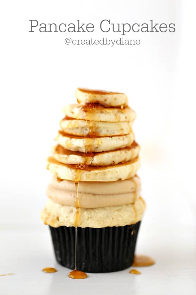 Buttermilk Pancake Cupcakes with Maple Frosting and Bacon
