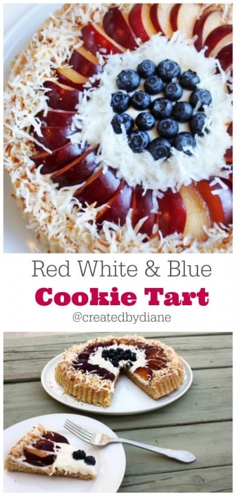 Red White and Blue Fruit and Cookie TART @createdbydiane