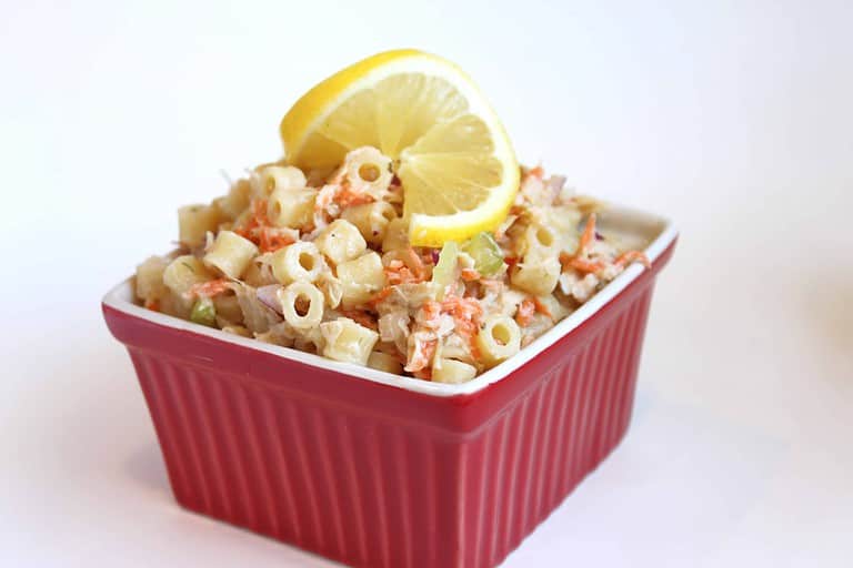 Lemon Tuna Pasta Salad with no mayo