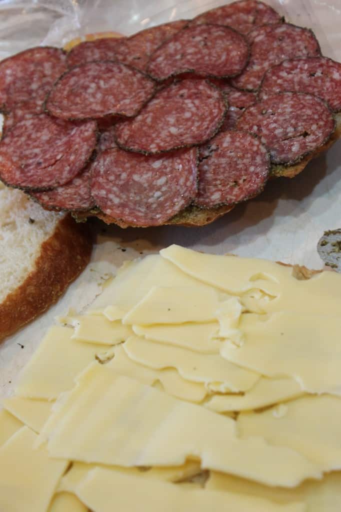 Peppered Salami Pressed Sandwich Created by Diane