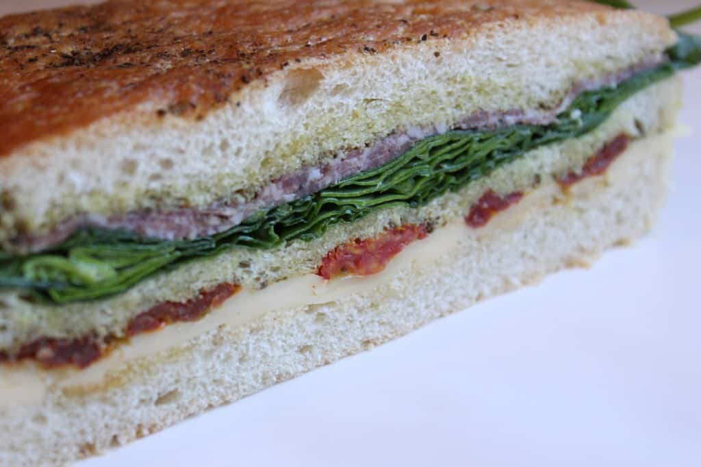 Peppered Salami Pressed Sandwich Created by Diane