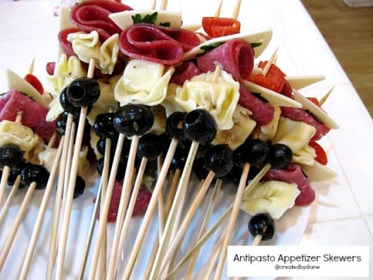 antipasto appetizer Skewers @createdbydiane