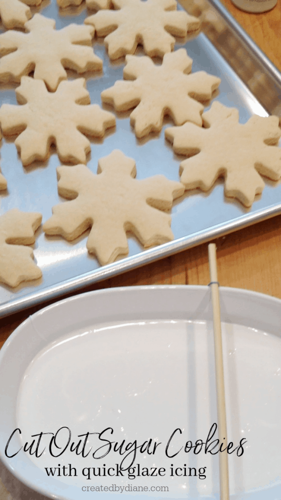 cut out sugar cookies with quick glaze icing recipes createdbydiane.com