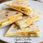 flour tortillas with apple and cheddar, the best snack ever!