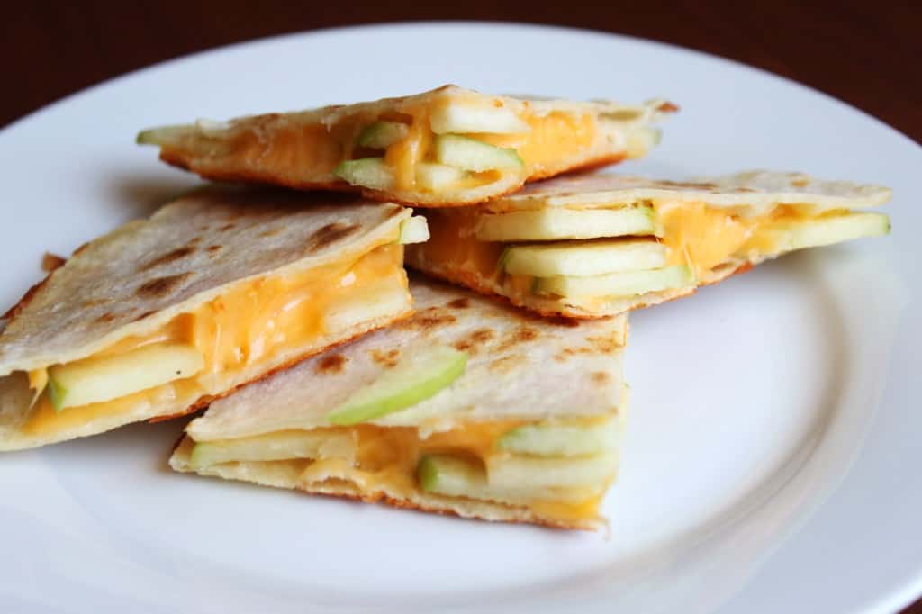 Apple Cheddar Quesadillas for camping