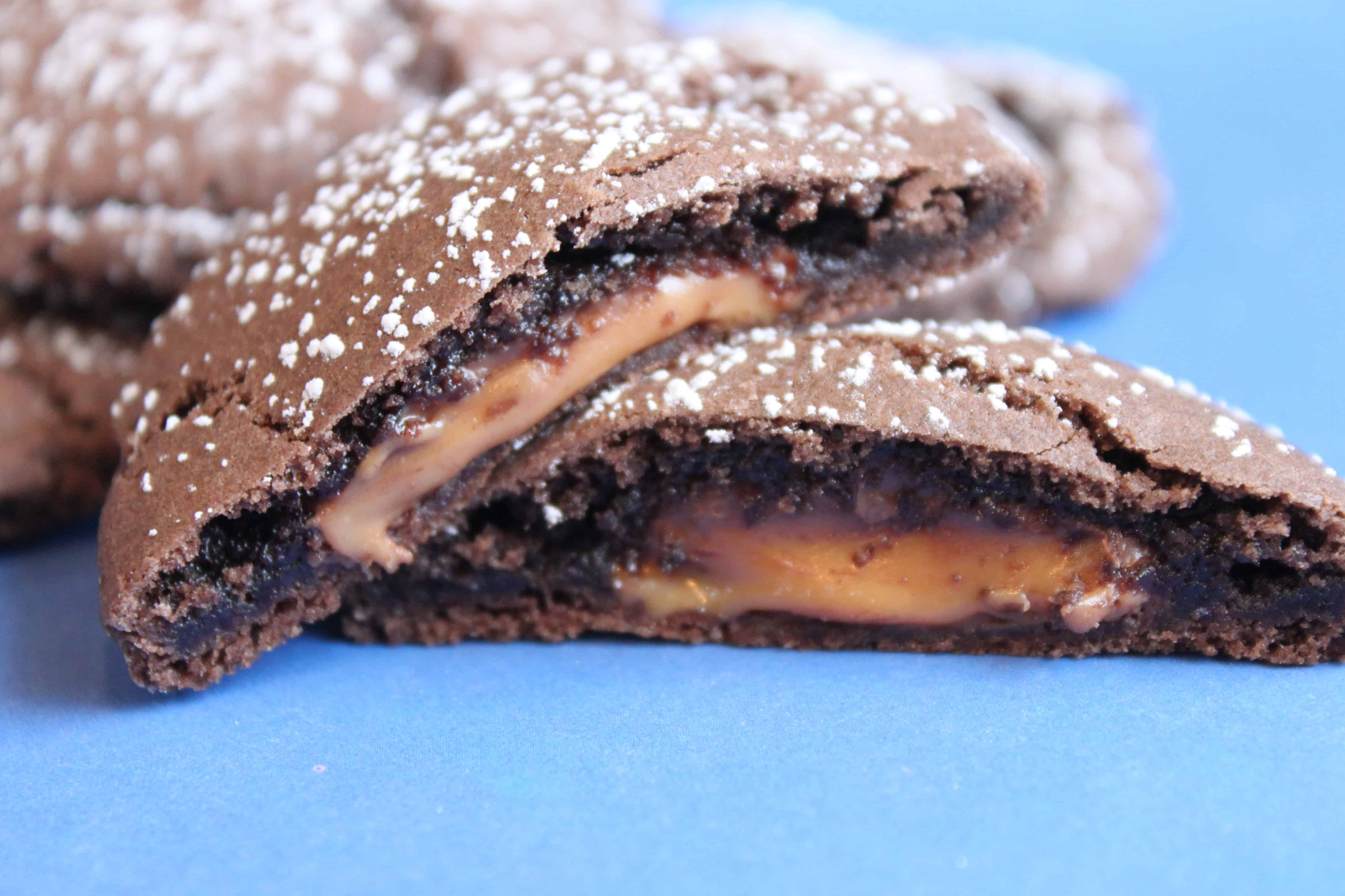Easy Caramel Filled Chocolate Cookies