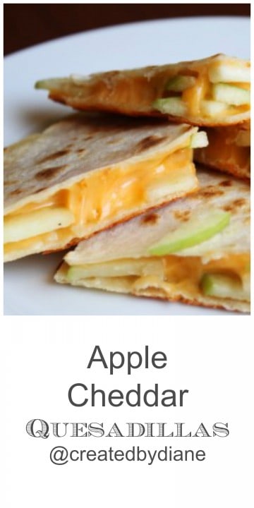 apple cheddar quesadillas