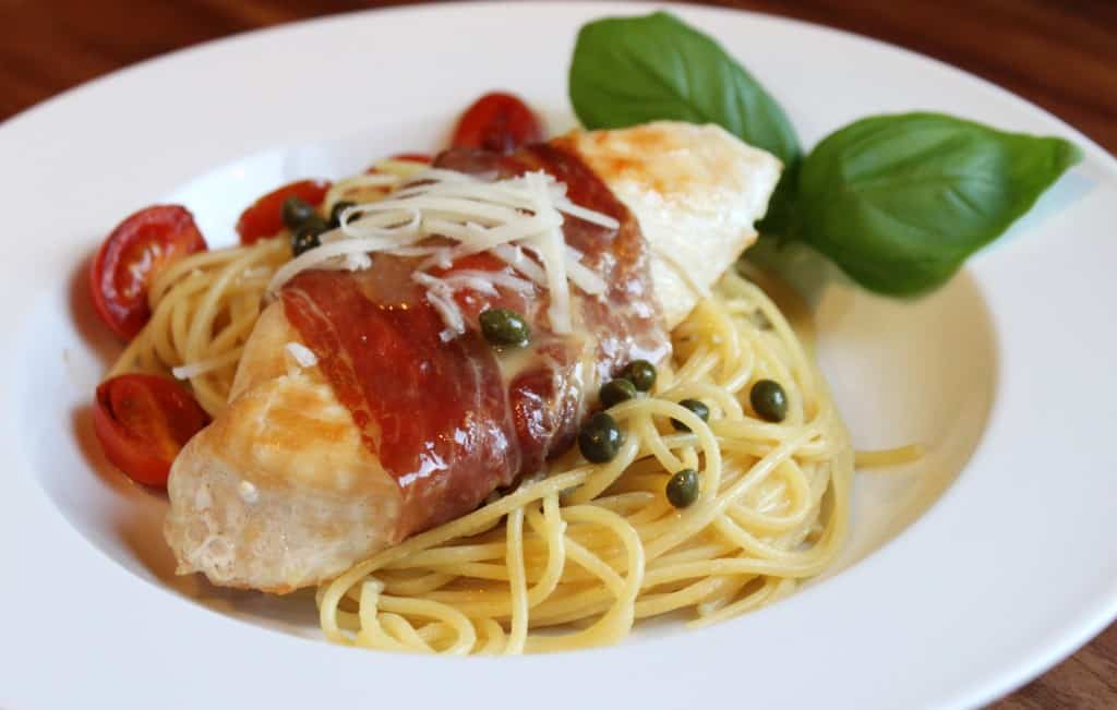 Chicken with Prosciutto in Lemon Sauce with Capers Created by Diane
