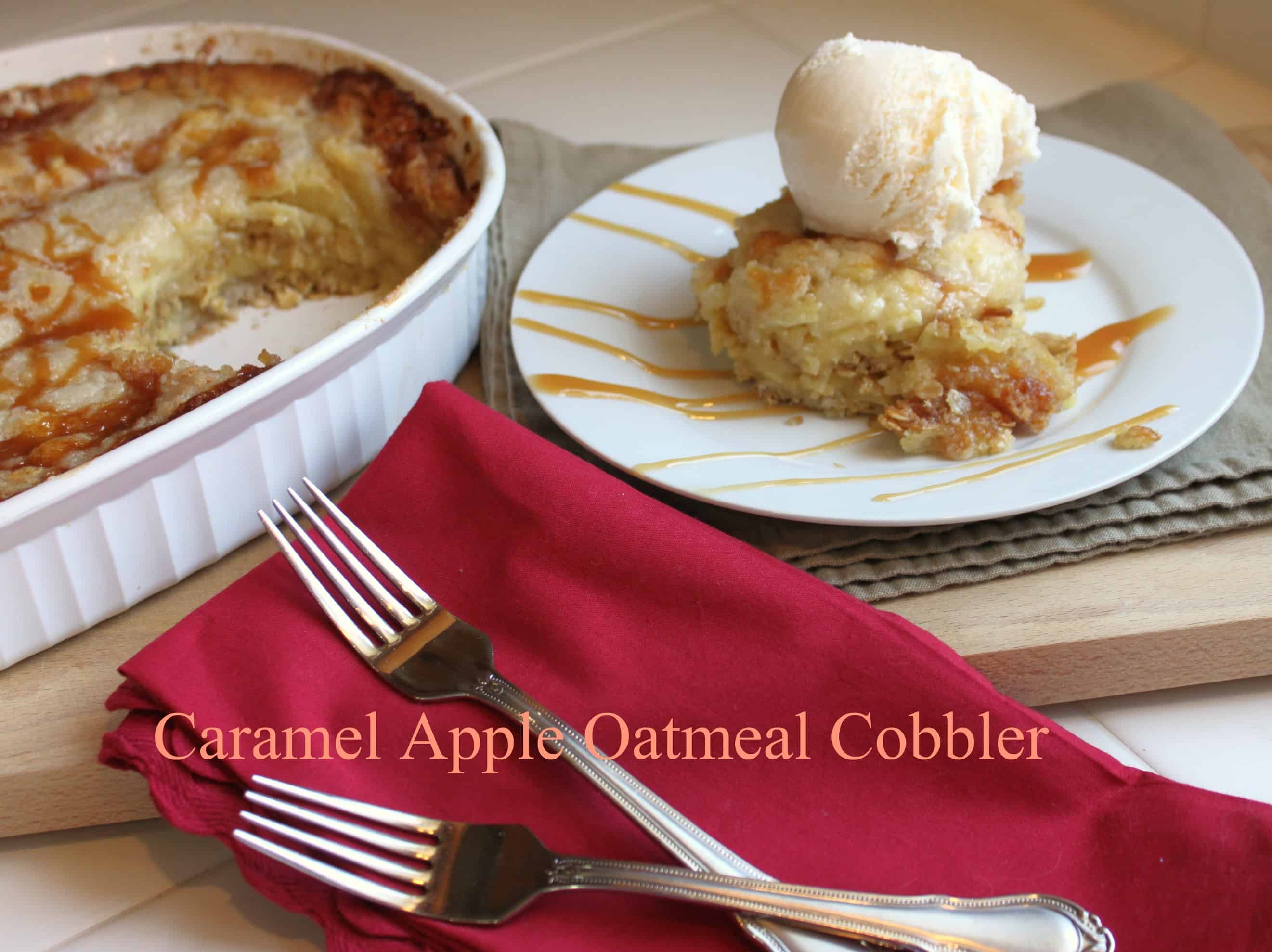 Caramel Apple Oatmeal Cobbler