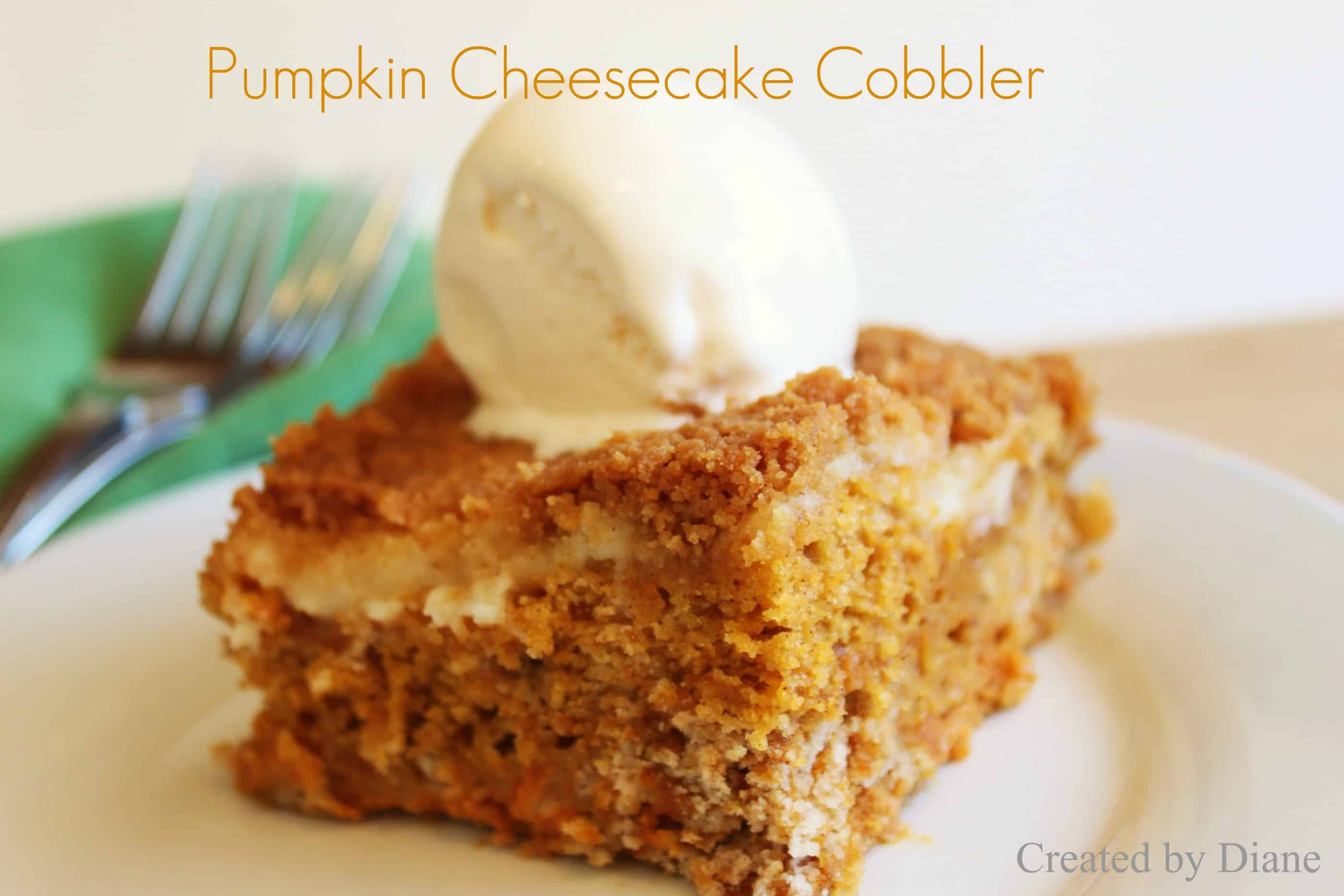 Pumpkin Cheesecake Cobbler