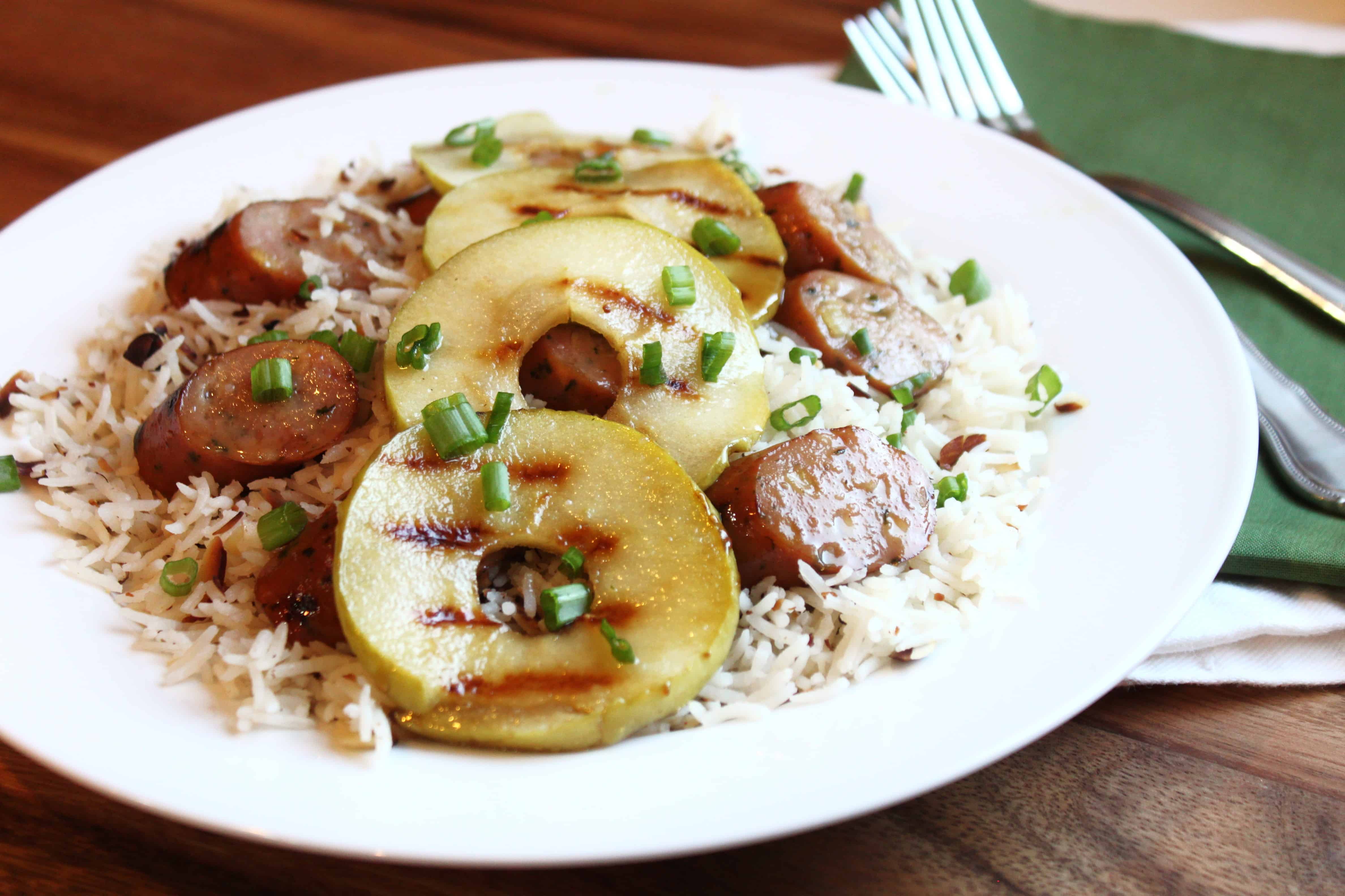 Grilled Chicken Apple Sausage Dinner in 30 minutes