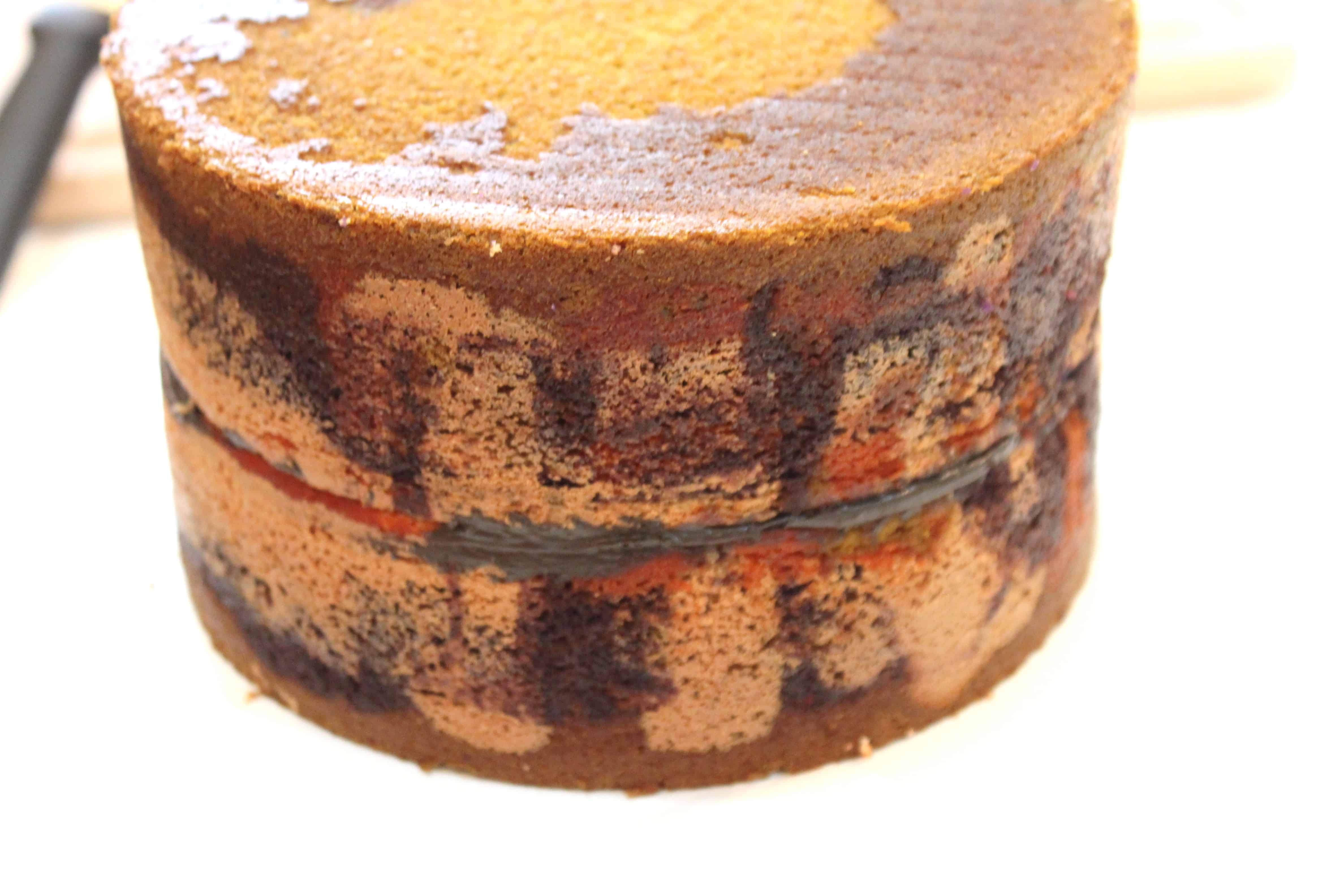 assembling two cakes together Created by Diane