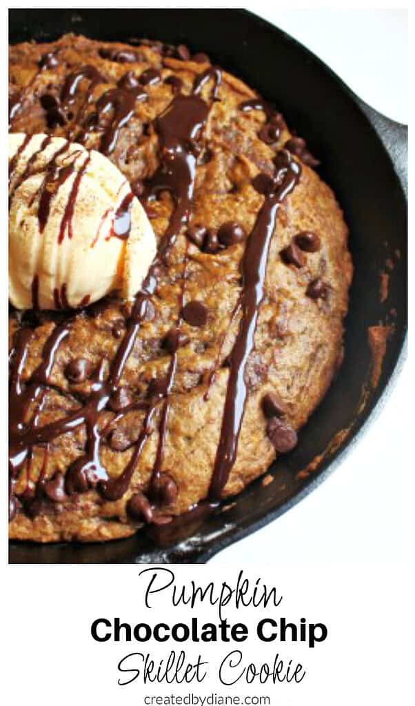 pumpkin skillet cookie from createdbydiane