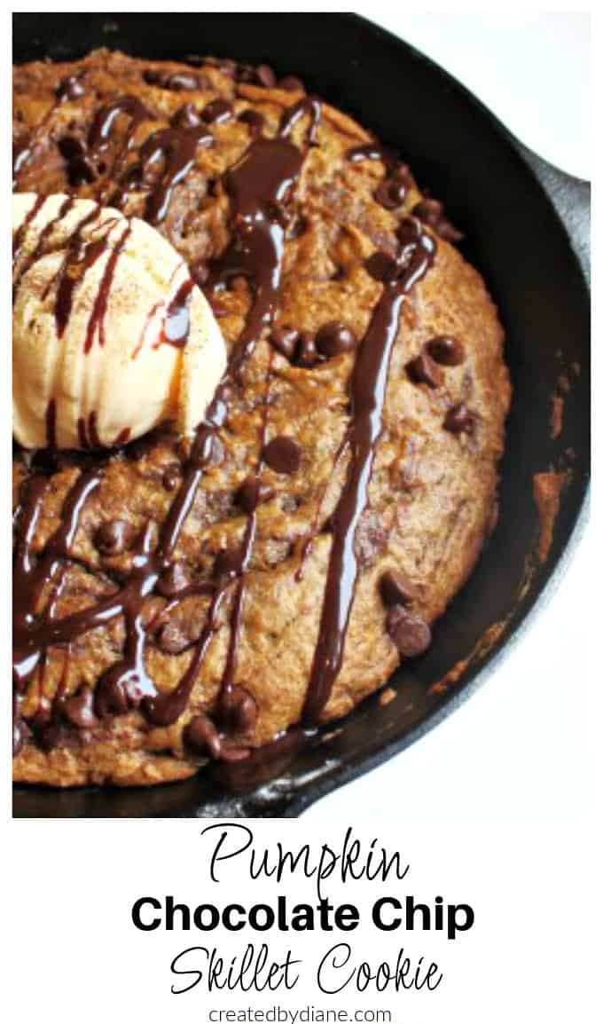 pumpkin skillet cookie from createdbydiane