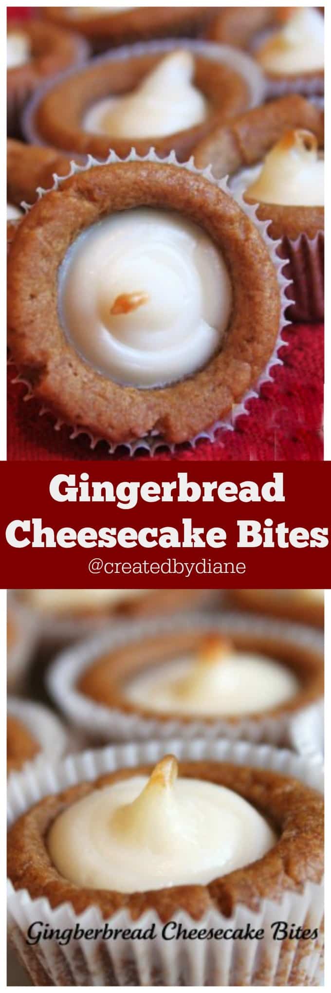 Gingerbread Cheesecake Bites @createdbydiane