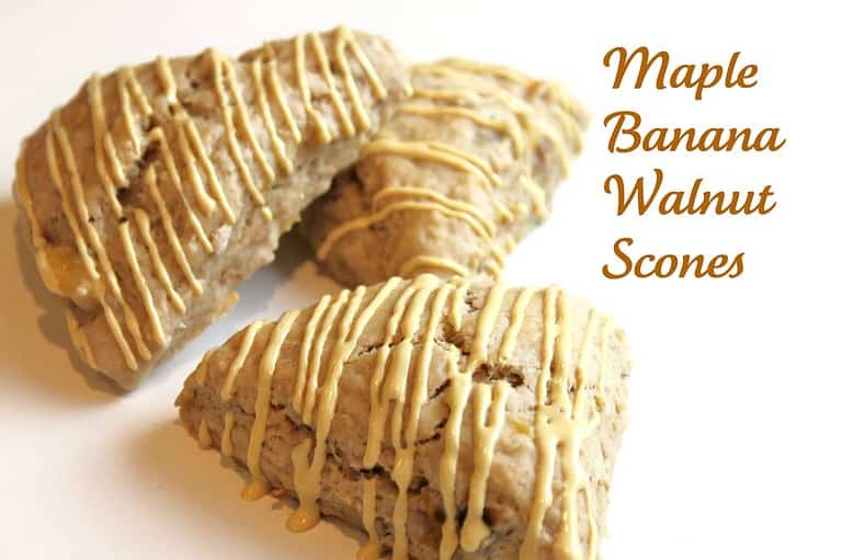 Maple Banana Walnut Scones
