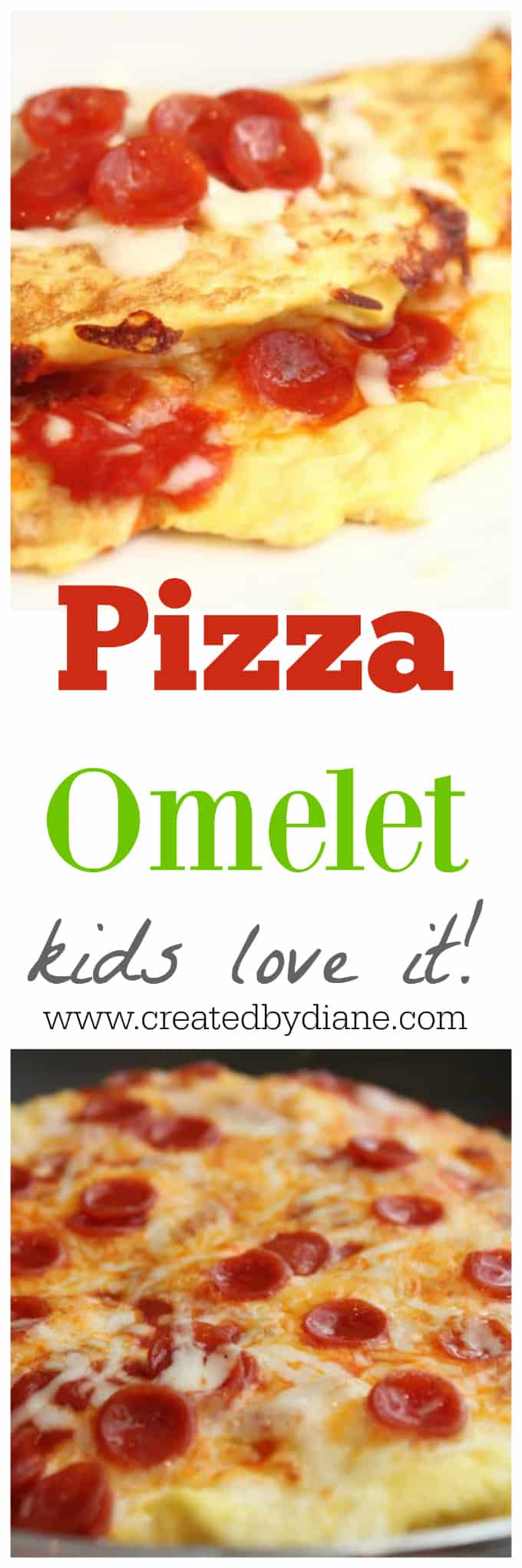 Pizza Omelet recipe great for low carb eating, #LCHF #keto #lowcarb kids love this and it's fast and easy to make perfect every time www.createdbydiane.com