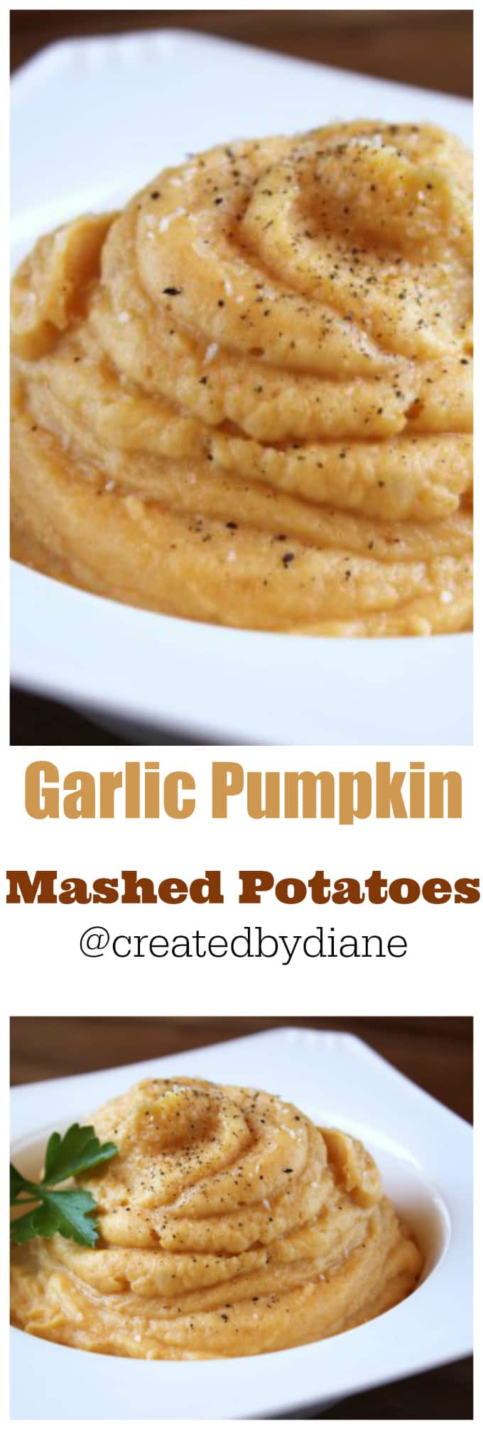 garlic Pumpkin Mashed Potatoes @createdbydiane
