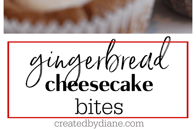 gingerbread cheesecake bites from createdbydiane.com