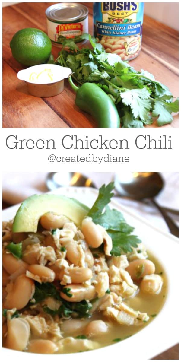 Green Chicken Chili Recipe from @createdbydiane