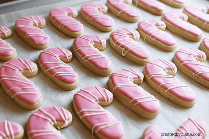 Peppermint Cut Out Cookies with Peppermint Icing, Candy Cane Cookies createdbydiane.com