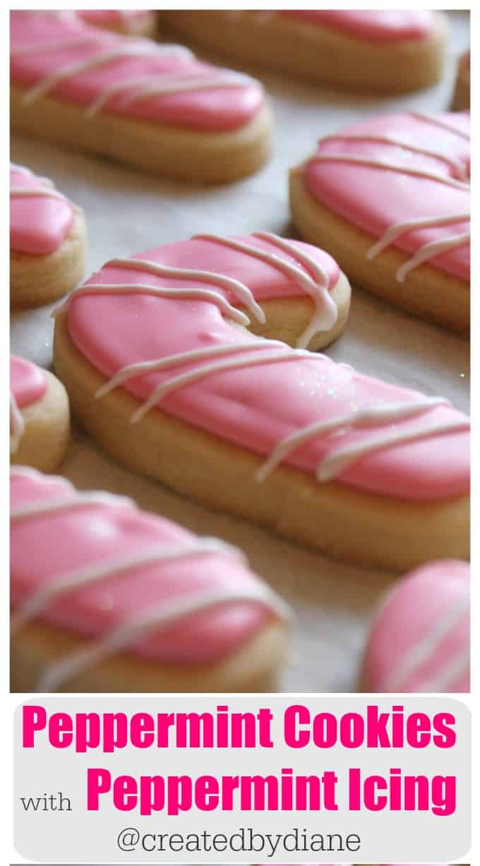 Peppermint Cut Out Cookies with Peppermint Icing