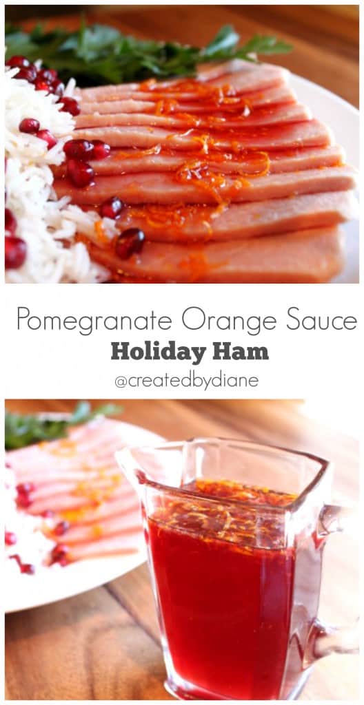 pomegranate orange holiday ham @createdbydiane