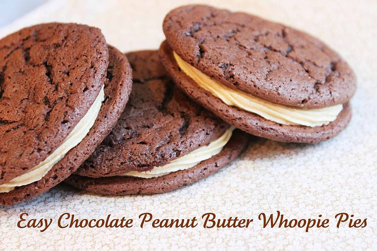 Easy Chocolate Peanut Butter Whoopie Pies