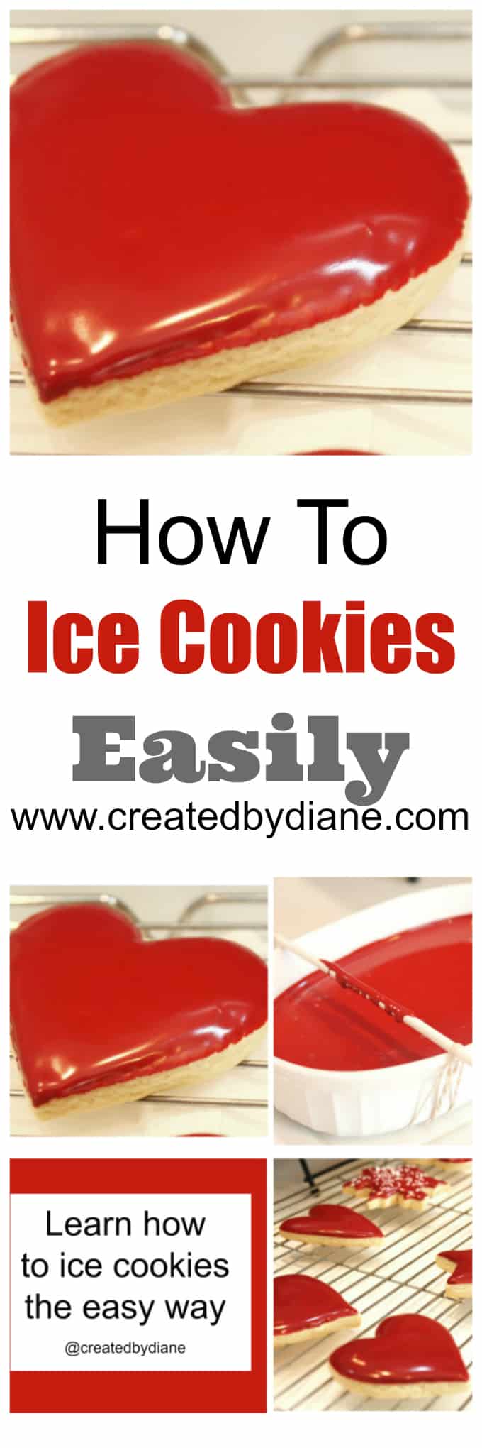 decorated cookies, christmas cookies, icing cookies, How to ice cookies easily www.createdbydiane.com
