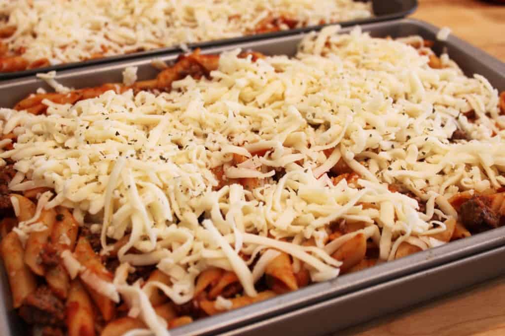 baked ziti pasta-ground beef-sauce-cheese @createdbydiane