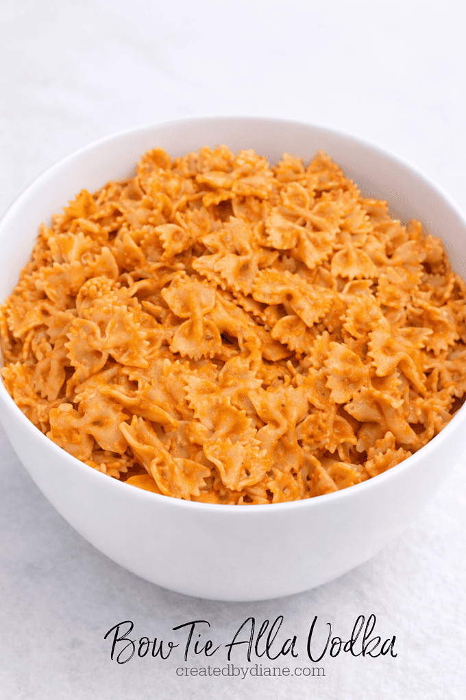 bow tie alla vodka sauce recipe from createdbydiane