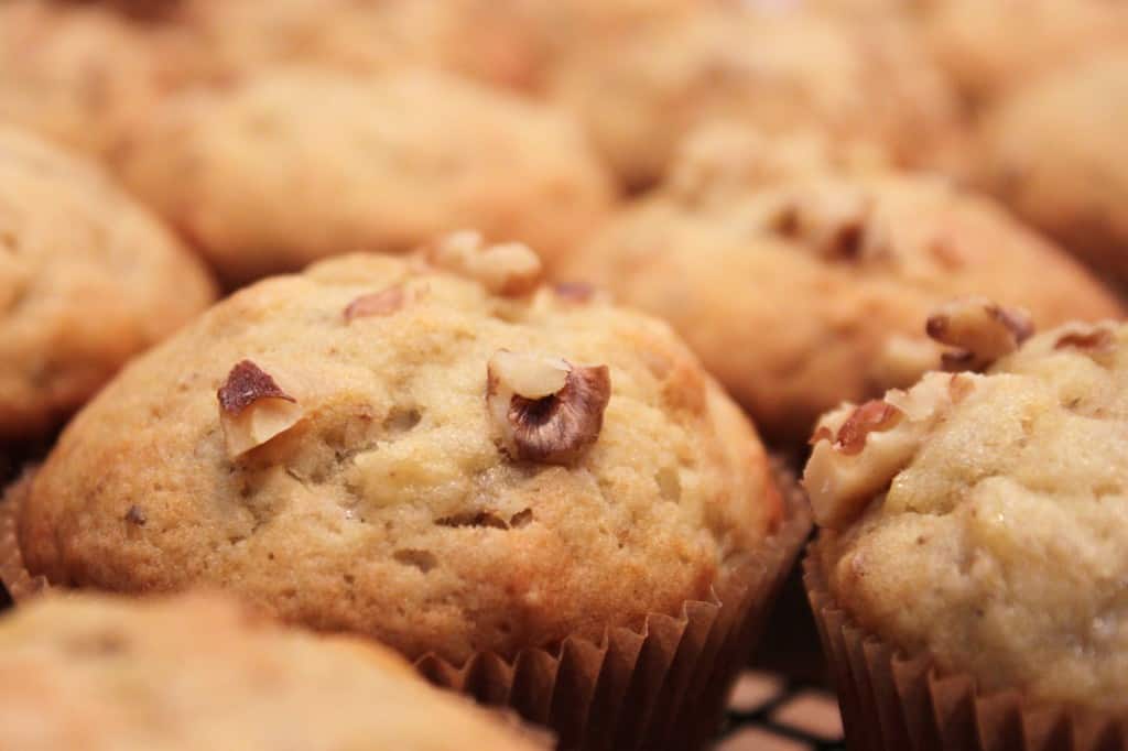 Banana Walnut Muffin With Banana Icing Created By Diane