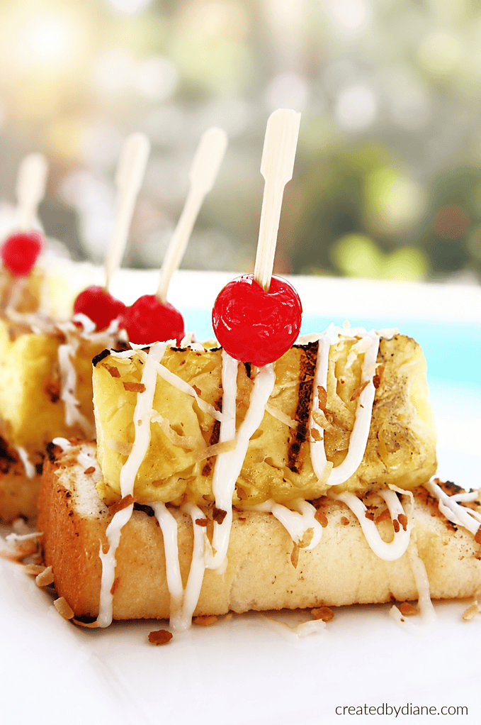 Grilled Pineapple with the BEST SAUCE to put on fruit it tastes like cheesecake, createdbydiane