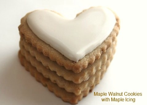 Maple Walnut Cut Out Cookies with Maple Icing
