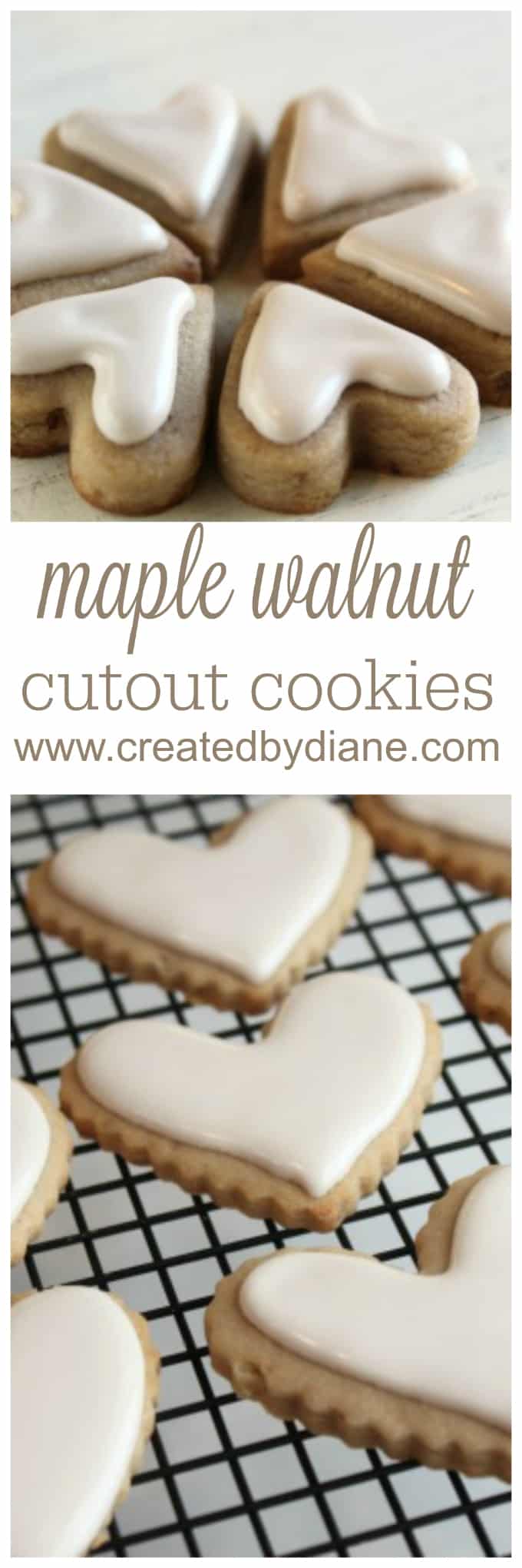 maple walnut cut out cookies www.createdbydiane.com