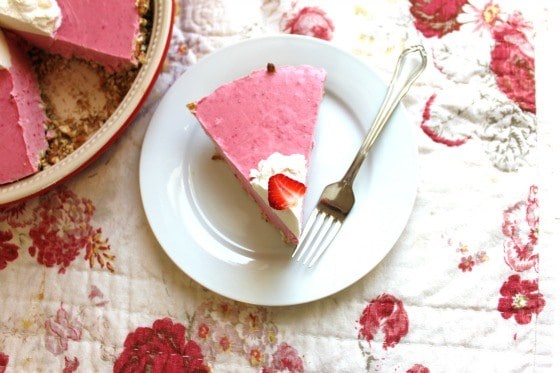 Frozen Strawberry Margarita Pie