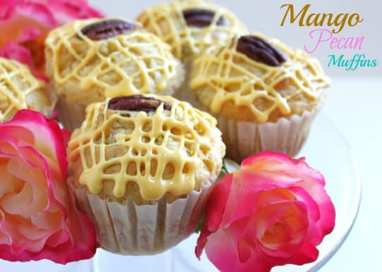 Mango Pecan Muffins with Mango Icing