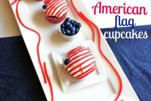 Patriotic American Flag Cupcake