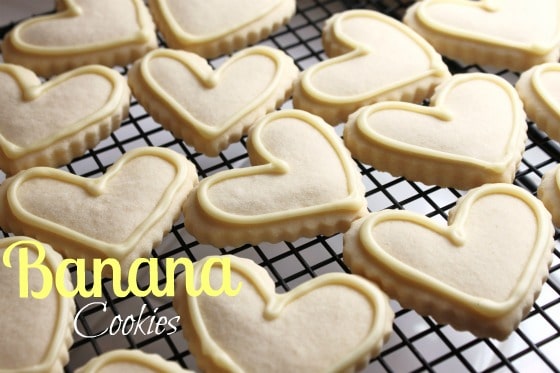 Banana Cut Out Cookies with Banana Icing